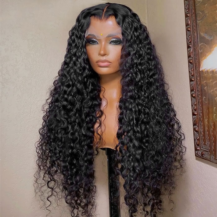 13x4 Deep Wave Brazilian HD Lace Frontal Wig